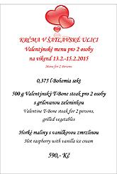 Valentýnské menu v Krčmě v Šatlavské ulici 