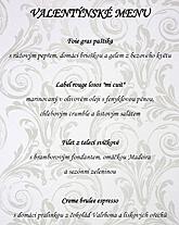 Valentýnské menu v Gourmet restaurant Le Jardin 