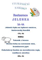 Velikonoční menu, Restaurace Jelenka, Český Krumlov, 2015 