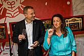 Festival vína 2015, Eve Style, čokolatierka Beatrix a vinař Kurt TaschnerHarrer, Muzeum marionet, foto: Lubor Mrázek 