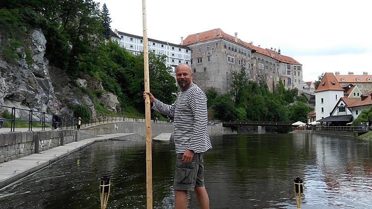 Wooden rafting Český Krumlov