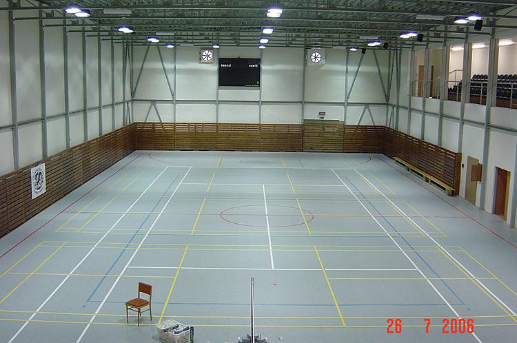 the premises of the sportshall